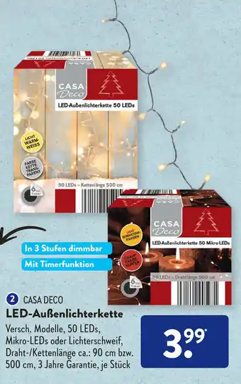 Aldi Süd Casa Deco LED Außenlichterkette Angebot