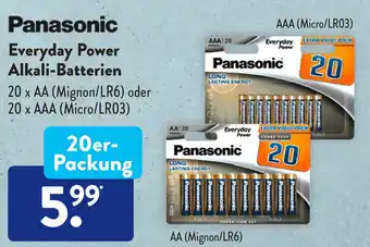 Aldi Süd Panasonic Everyday Power Alkali Batterien 20er Packung Angebot