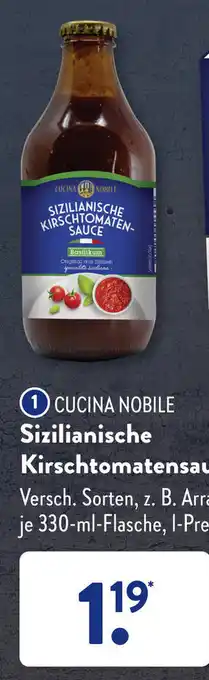 Aldi Süd Cucina Nobile Sizilianische Kirschtomatensauce 330 ml Flasche Angebot