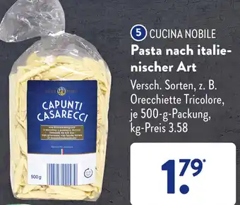 Aldi Süd Cucina Nobile Pasta nach Italienischer Art 500 g Packung Angebot