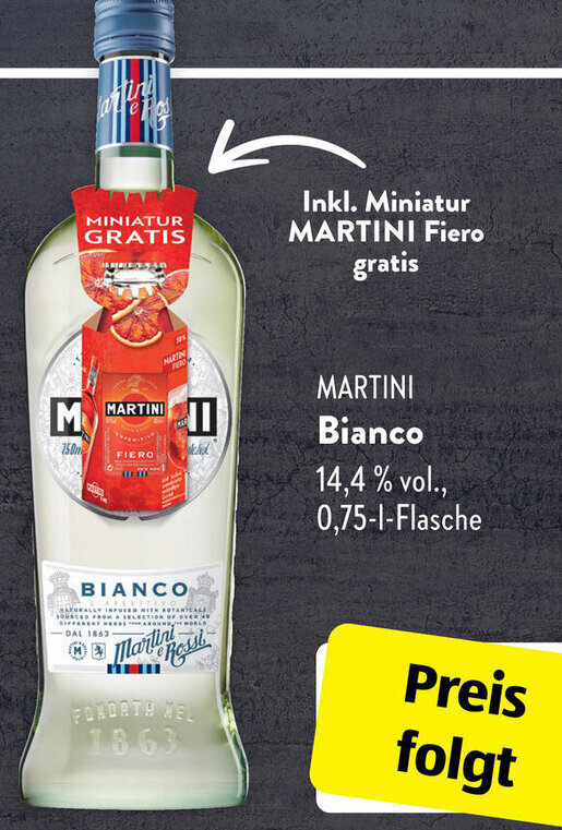Martini Bianco 0,75 L Flasche Angebot bei Aldi Süd