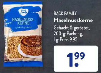 Aldi Süd Back Family Haselnusskerne 200 g Packung Angebot