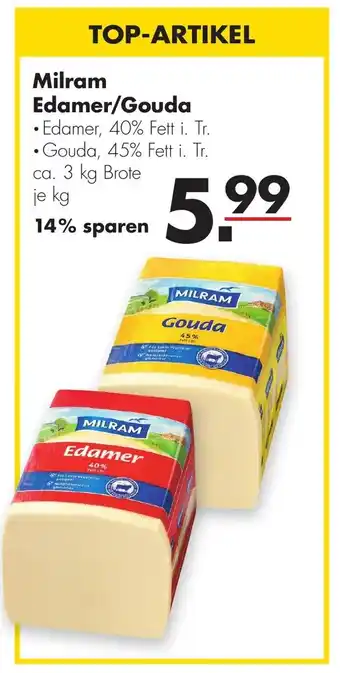 Handelshof Milram Edamer/Gouda 3 kg Brote Angebot