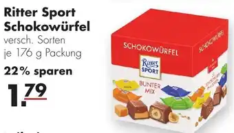 Handelshof Ritter Sport Schokowürfel 176 g Packung Angebot