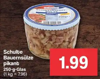 Famila Nord West Schulte Bauernsülze pikant 250 g Glas Angebot