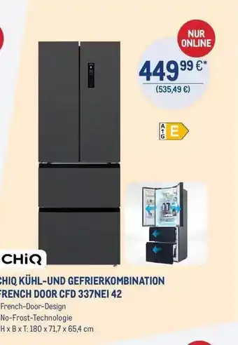 METRO Chiq kühl-und gefrierkombination french door cfd 337nei 42 Angebot