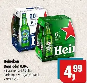 Markant Heineken beer oder 0,0% Angebot