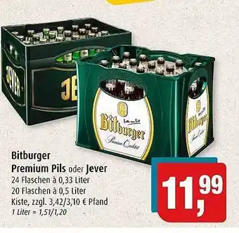 Markant Bitburger premium pils oder jever Angebot