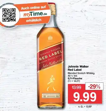 Famila Nord West Johnnie Walker Red Label Blended Scotch Whisky 0,7L Flasche Angebot