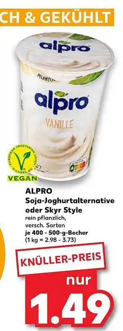 Kaufland Alpro soja joghurtalternative oder skyr style Angebot