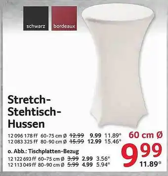 Selgros Stretch-Stehtisch-Hussen Angebot