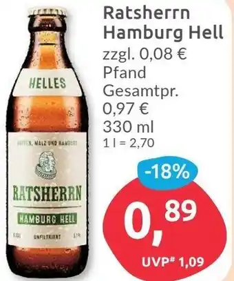 Budni Ratsherrn Hamburg Hell 330 ml Angebot