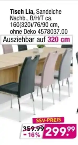 Möbel Boss Tisch Lia Angebot