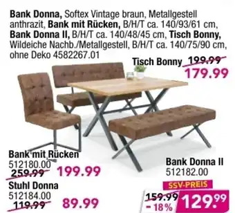 Möbel Boss Bank Donna oder Bank mit Rücken Angebot