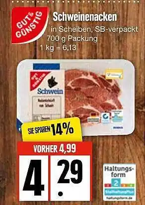 Edeka Schweinenacken gut & günstig Angebot