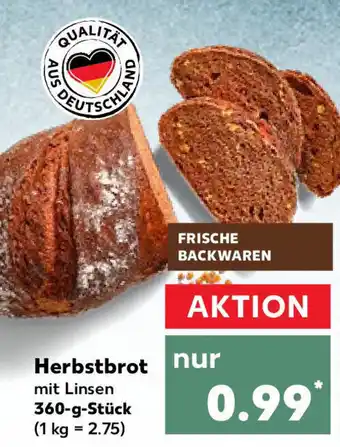 Kaufland Herbstbrot 360-g-Stück Angebot