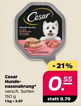 NETTO Cesar Hundenahrung 150g Angebot