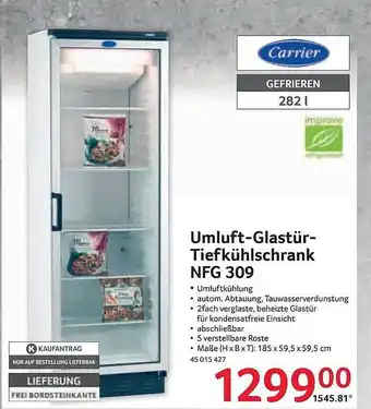 Selgros Umluft-Glastür-Tiefkühlschrank NFG 309 Angebot