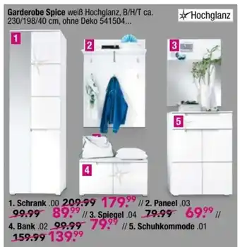 Möbel Boss Garderobe Spice Angebot