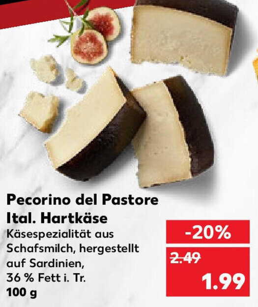 Pecorino del Pastore Ital. Hartkäse 100 g Angebot bei Kaufland