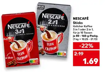 Kaufland Nescafé Sticks je 80 - 165-g-Packg. Angebot