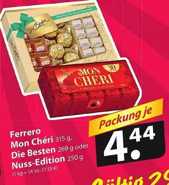 Famila Nord Ost Ferrero mon c héri die besten oder nuss-edition Angebot