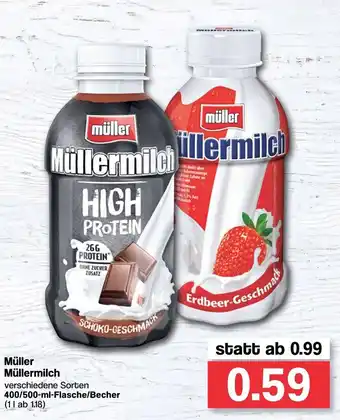 Famila Nord West Müller Müllermilch 400/500ml Angebot