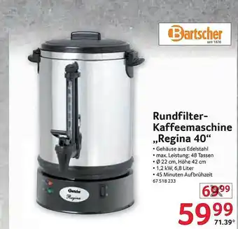 Selgros Rundfilter-Kaffeemaschine ,,Regina 40" Angebot