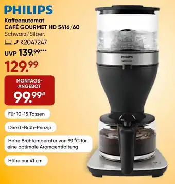 Galeria Philips Kaffeeautomat Café Gourmet HD 5416/60 Angebot