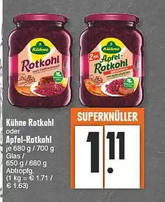 E-Center Kühne rotkohl oder apfel-rotkohl Angebot