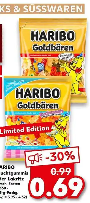 Kaufland Haribo fruchtgummis oder lakritz Angebot