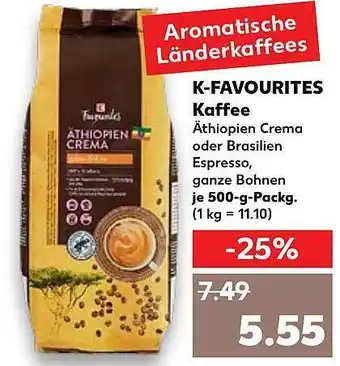 Kaufland K-favourites kaffee Angebot