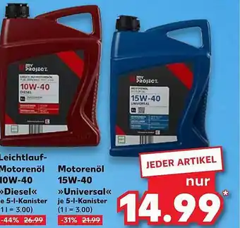 Kaufland Leichtlauf-motorenöl 10w-40 diesel oder motorenöl 15w-40 universal Angebot