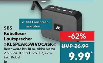 Kaufland Sbs kabelloser lautsprecher klspeak5w vocask Angebot