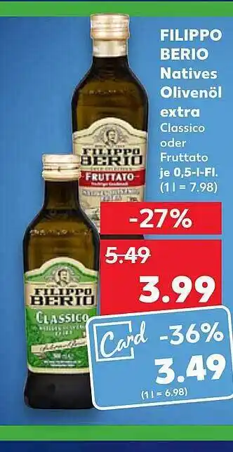 Kaufland Filippo berio natives olivenöl extra Angebot