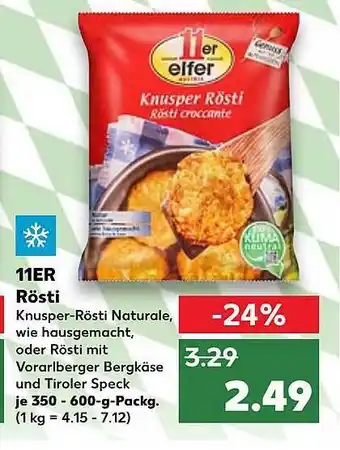 Kaufland 11er rösti Angebot