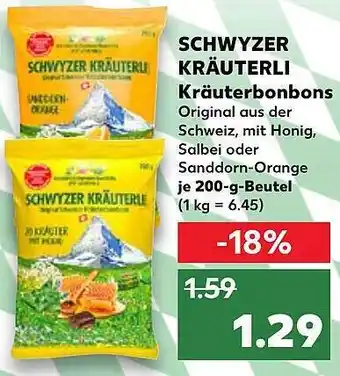 Kaufland Schwyzer kräuterli kräuterbonbons Angebot