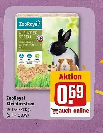 REWE Zooroyal kleintierstreu Angebot