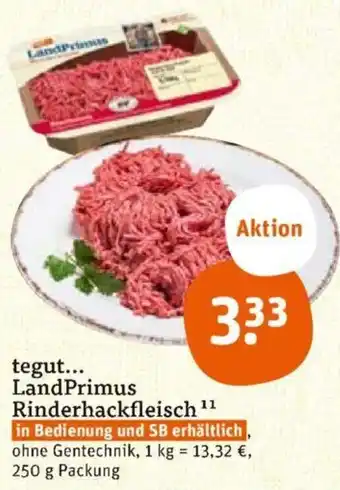 tegut tegut... LandPrimus Rinderhackfleisch 250 g Packung Angebot