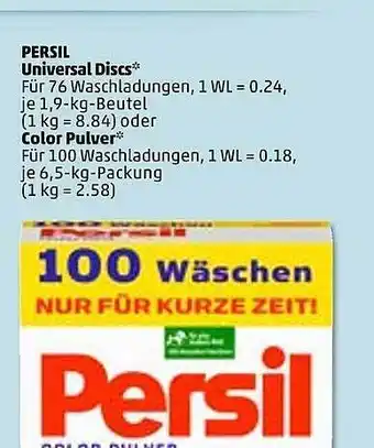 PENNY Persil universal discs oder colorpulver Angebot