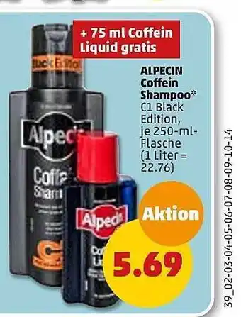 PENNY Alpecin coffein shampoo Angebot