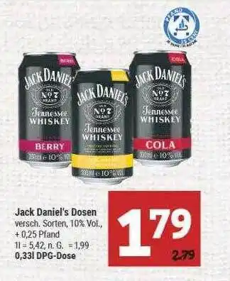 Marktkauf Jack daniel's dosen Angebot