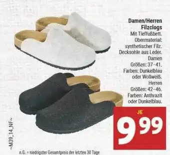 Marktkauf Damen-herren filzclogs Angebot