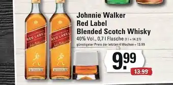 Meyer's Frischemarkt Johnnie walker red label blended scotch whisky Angebot