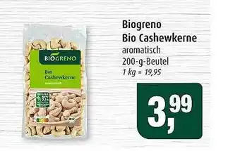 Markant Biogreno bio cashewkerne Angebot