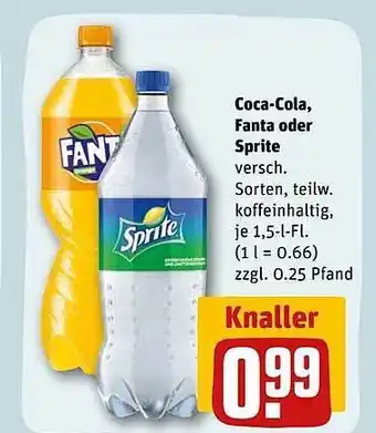 REWE Coca-cola, fanta oder sprite Angebot