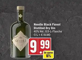 Edeka Needle black forest distilled dry gin Angebot