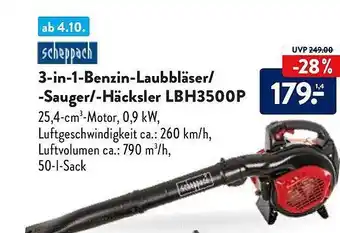 Aldi Nord Scheppach 3in1-benzin-laubbläser oder -sauger -häcksler lbh3500p Angebot