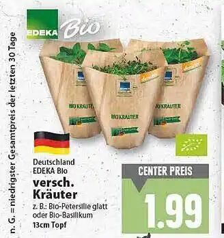 E-Center Edeka bio versch. kräuter Angebot