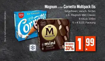 Edeka Magnum oder cornetto multipack eis Angebot